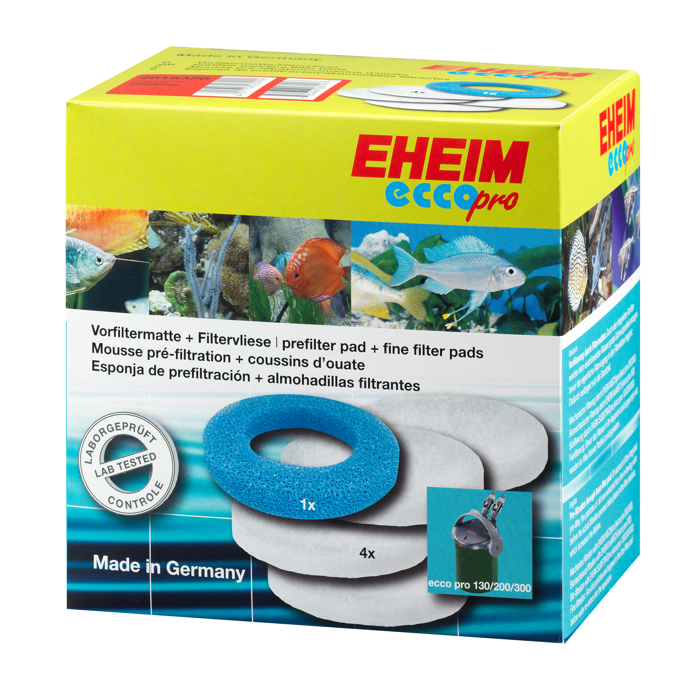 Set Filtermatte (1 Stück) & Filtervlies (4 Stück) für eccopro