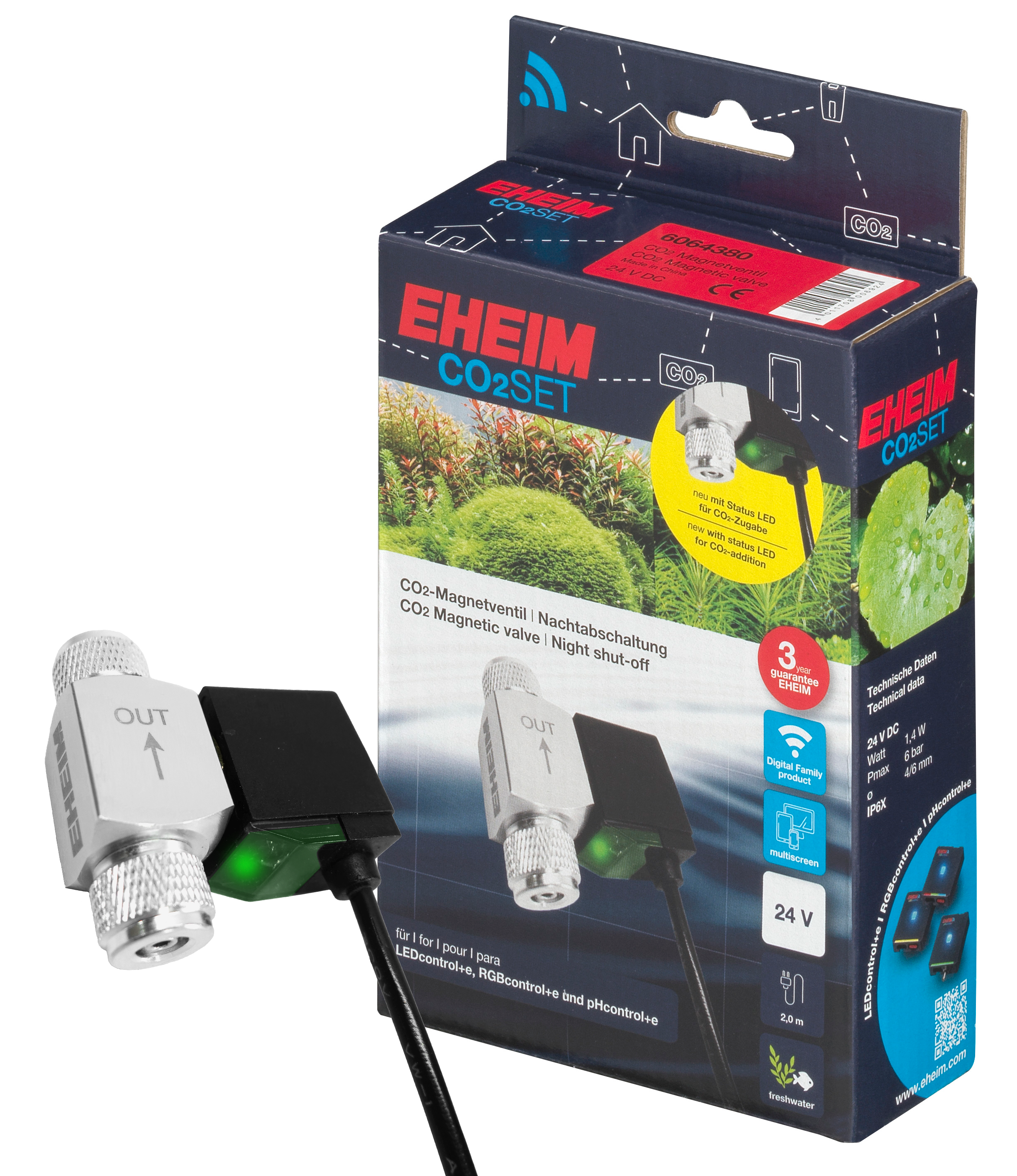 EHEIM CO2Set600 ohne Flasche, inkl. Nachtabschaltung